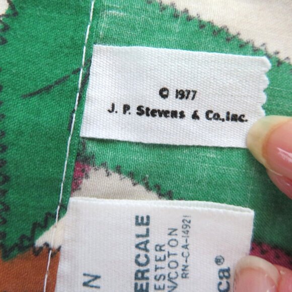 Vintage 1977 JP Stevens Twin Flat Sheet Flower Bouquet No Iron Percale USA Made - Picture 9 of 10